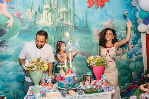 Radical Kids e Foto Certa - Festa de Aniversário Infantil - Decoração Tema Pequena Sereia'