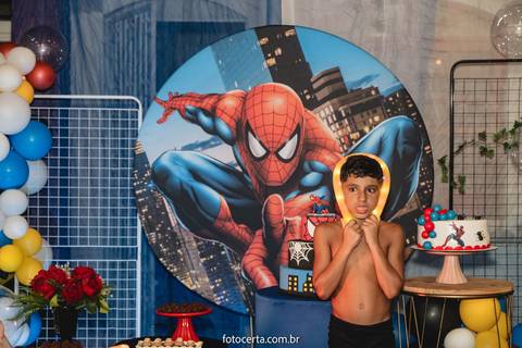 Radical Kids e Foto Certa - Festa de Aniversário Infantil - Decoração Tema Homem-Aranha'