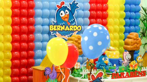 aniversário-festa de aniversário-01 aninho-decoração de festa infantil-galinha pintadinha'