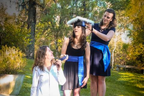 foto das três irmãs com barrete - su nery fotos'