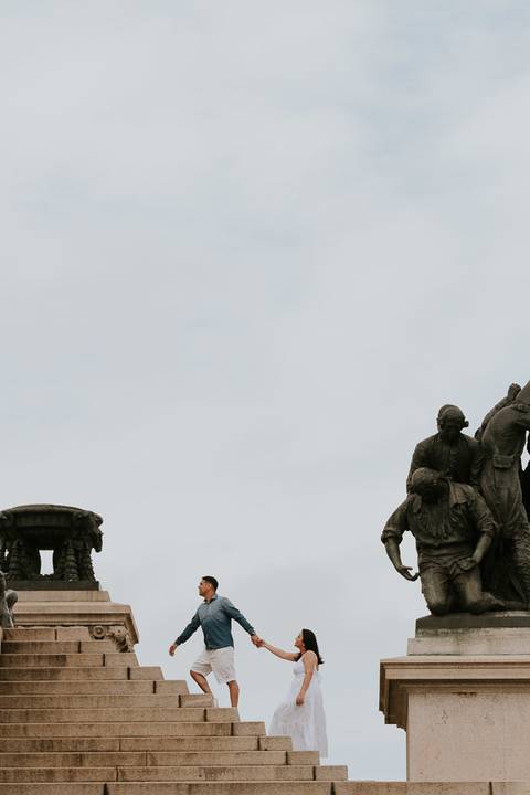 Ensaio pré casamento da Bárbara e do Rafael no Museu do Ipiranga ,que fica dentro do parque da independência em São Paulo por Anderson Crepaldi Fotografia'