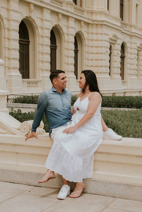 Ensaio pré casamento da Bárbara e do Rafael no Museu do Ipiranga ,que fica dentro do parque da independência em São Paulo por Anderson Crepaldi Fotografia'