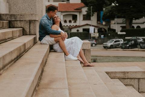 Ensaio pré casamento da Bárbara e do Rafael no Museu do Ipiranga ,que fica dentro do parque da independência em São Paulo por Anderson Crepaldi Fotografia'