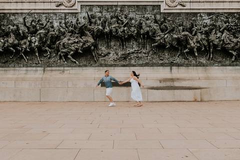 Ensaio pré casamento da Bárbara e do Rafael no Museu do Ipiranga ,que fica dentro do parque da independência em São Paulo por Anderson Crepaldi Fotografia'