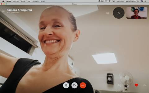 captura de pantalla a una videollamada'