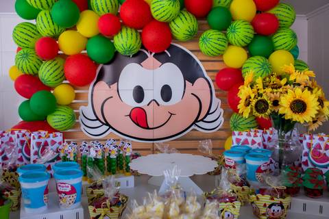 Festa com tema da Mônica. decoração para festa de 2 anos '
