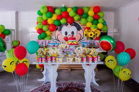 Festa com tema da Mônica. decoração para festa de 2 anos '