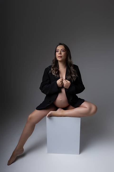 Ensaio gestante em estúdio - Ipatinga - Damille Barros Fotografia'