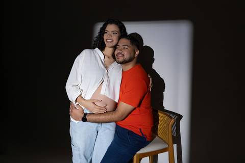 Ensaio gestante em estúdio - Ipatinga - Damille Barros Fotografia'