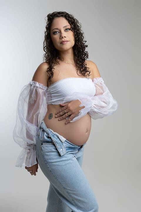 Ensaio gestante estúdio - Ipatinga - Damille Barros Fotografia'