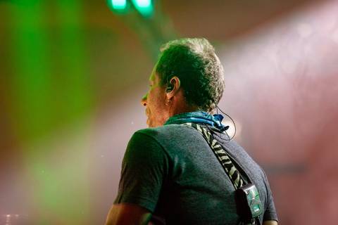 Fotografia de evento corporativo do aniversário do Alphaville Tênis Clube ATC 42 anos banda Titãs Branco Mello, Sérgio Britto e Tony Belloto'