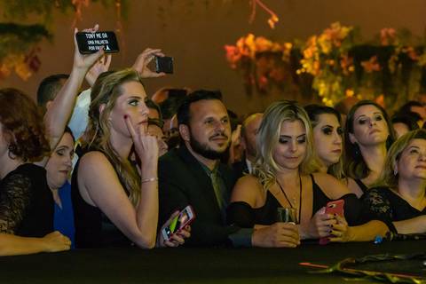 Fotografia de evento corporativo do aniversário do Alphaville Tênis Clube ATC 42 anos banda Titãs Branco Mello, Sérgio Britto e Tony Belloto'