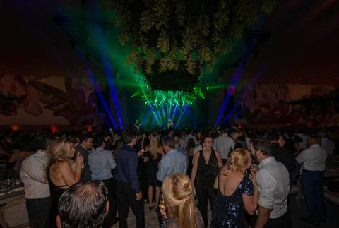 Fotografia de evento corporativo do aniversário do Alphaville Tênis Clube ATC 42 anos banda Titãs Branco Mello, Sérgio Britto e Tony Belloto'