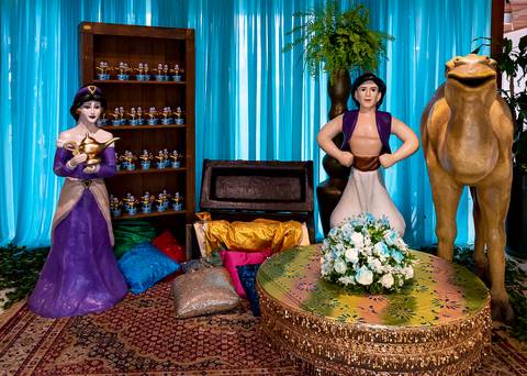 foto aniversario infantil no buffet Espaço Villa 18 em Alphaville. Decoração Aladim. buffet infantil alphaville.'