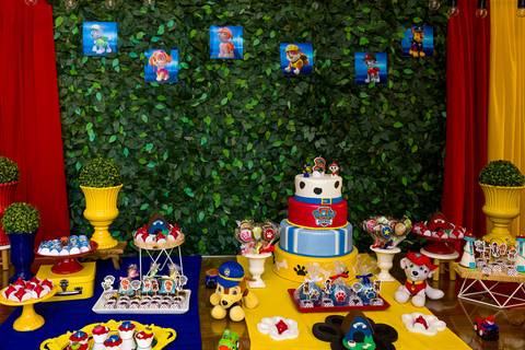 fotografia infantil em Alphaville, decoração patrulha canina, tema patrulha canina, fotógrafo aniversário infantil em alphaville, foto aniversário infantil'