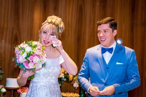 foto da noiva chorando na recepção, foto casamento alphaville, foto casamento barueri'