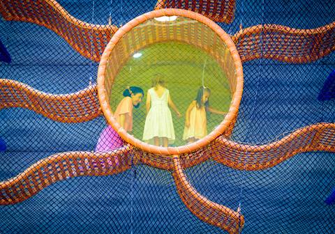 Espaço Lá Vem o Sol, foto do aniversário infantil no buffet Espaço Lá Vem o Sol Alphaville com os personagens de Monstros SA Boo Mike Sullivan, foto aniversário infantil alphaville, espaço Lá Vem o Sol Alphaville'