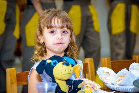 Espaço Lá Vem o Sol, foto do aniversário infantil no buffet Espaço Lá Vem o Sol Alphaville com os personagens de Monstros SA Boo Mike Sullivan, foto aniversário infantil alphaville, espaço Lá Vem o Sol Alphaville'
