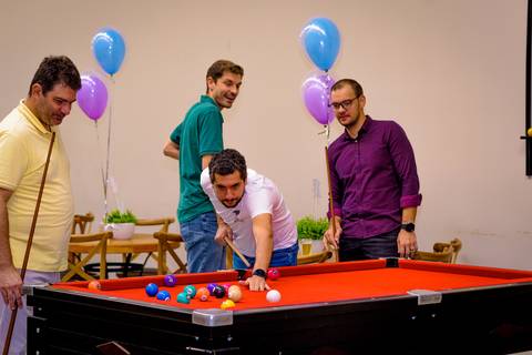 Espaço Lá Vem o Sol, foto do aniversário infantil no buffet Espaço Lá Vem o Sol Alphaville com os personagens de Monstros SA Boo Mike Sullivan, foto aniversário infantil alphaville, espaço Lá Vem o Sol Alphaville'