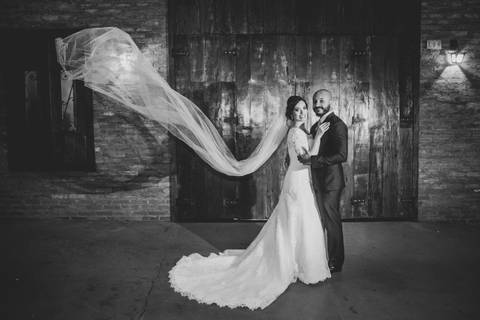 Véu da noiva voando Buffet Vila da Mooca'