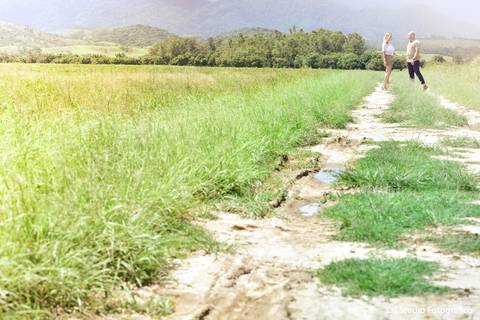 Ensaio fotográfico no campo'