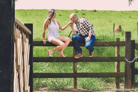 Ensaio fotográfico no campo'