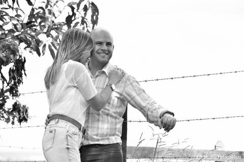 Ensaio fotográfico no campo'