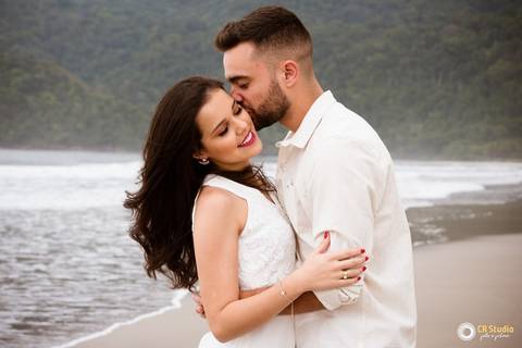Ensaio de pré wedding no litoral'