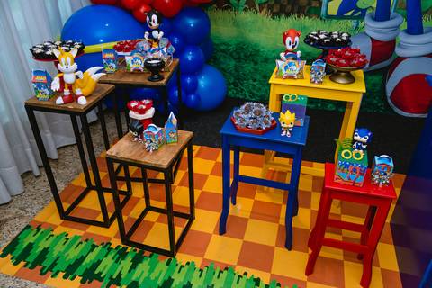 Decoração festa infantil sonic'