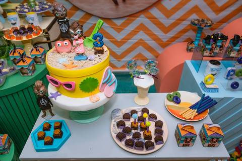 Decoração festa infantil Drácula e halloween'