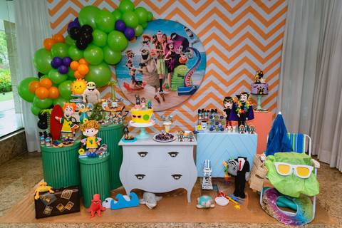 Decoração festa infantil Drácula e halloween'