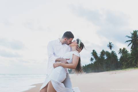 beijo noivos praia maceio'