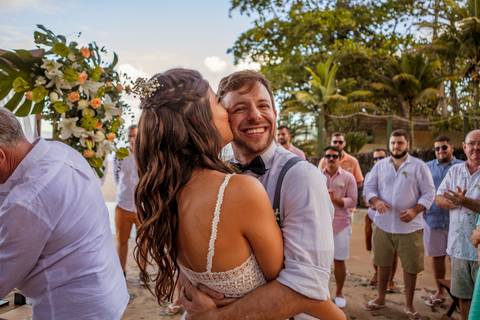cerimônia de casamento na praia'