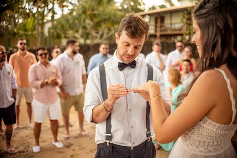 troca das alianças'