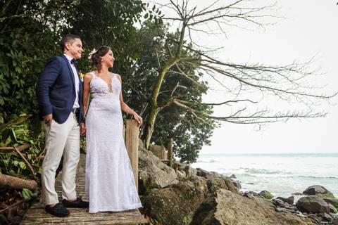 Cerimônia na praia, ensaio'