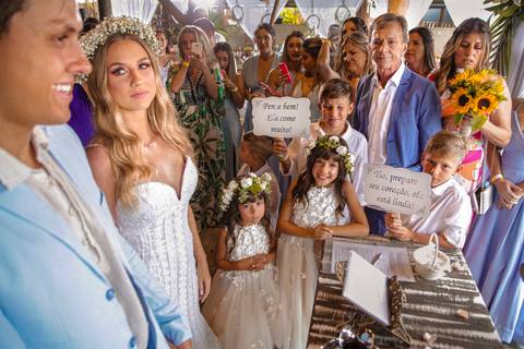 Cerimônia. Os olhares'