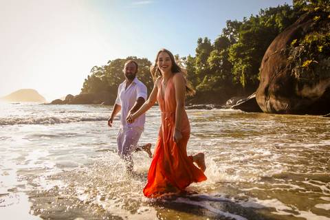 Ensaio casal nascer do sol - Ubatuba, praia do Félix'