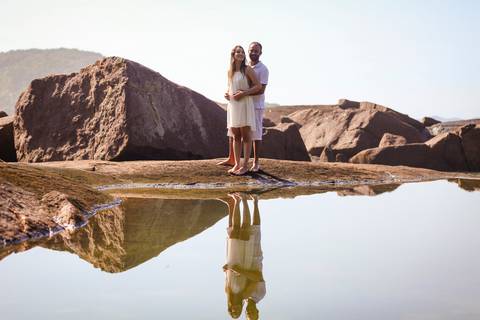 Ensaio casal nascer do sol - Save the Date. Ubatuba'