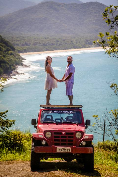 Ensaio casal nascer do sol - Save the Date. Ubatuba'