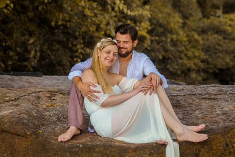 Ensaio Pré Wedding, Erika e Renan. Nascer do sol, Praia do Félix, Ubatuba, SP'