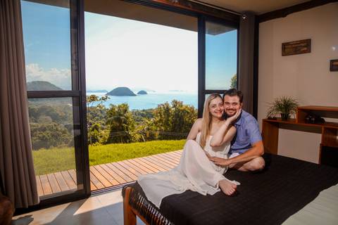 Ensaio Pré Wedding, Erika e Renan Pousada Jungle House, Praia do Félix, Ubatuba, SP'