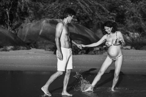 Ensaio Casal Gestante Itamambuca, Ubatuba, Nascer do sol'