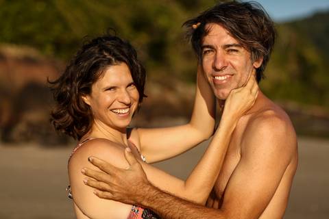 Ensaio Casal Gestante Iamambuca, Ubatuba, Nascer do sol'