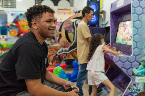 Interação no fliperama'