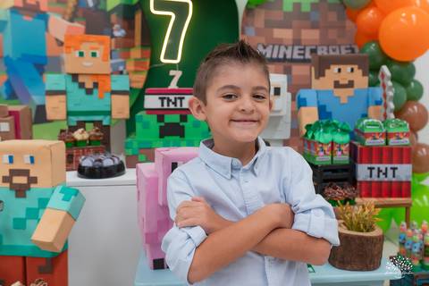 fotógrafo de aniversário infantil - fotografia infantil - festa de 7 anos - Cliff Kids - fotógrafo em Pelotas - fotografia de festa infantil - fotos espontâneas - fotografia de família - aniversário infantil RS - Minecraft - escola mario quintana'