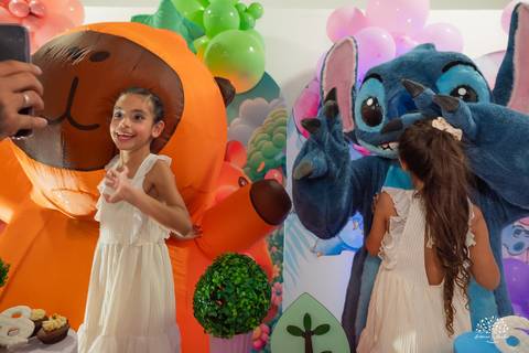 Manu 8 anos - Ana 6 anos - aniversário infantil - festa infantil - fotografia de família - fotografia de aniversário - capivara - Stitch - irmãs - infância - alegria - memórias - Antonio Rocha Fotografias - Cliff Kids - Ariadne - Dine - pelotas - heroi'