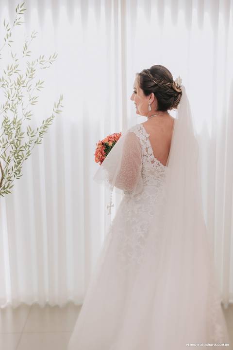 noiva pronta para o casamento'