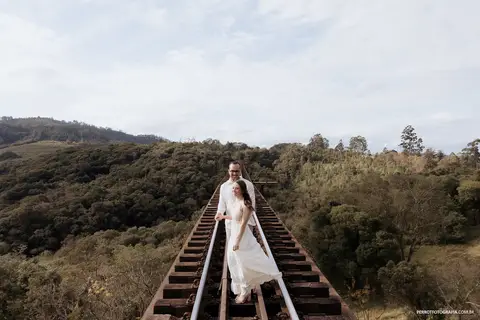 ensaio linha do trem Mauá da Serra '