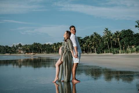 ensaio gestacional na praia
'