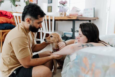 foto de parto normal em casa em São Paulo'